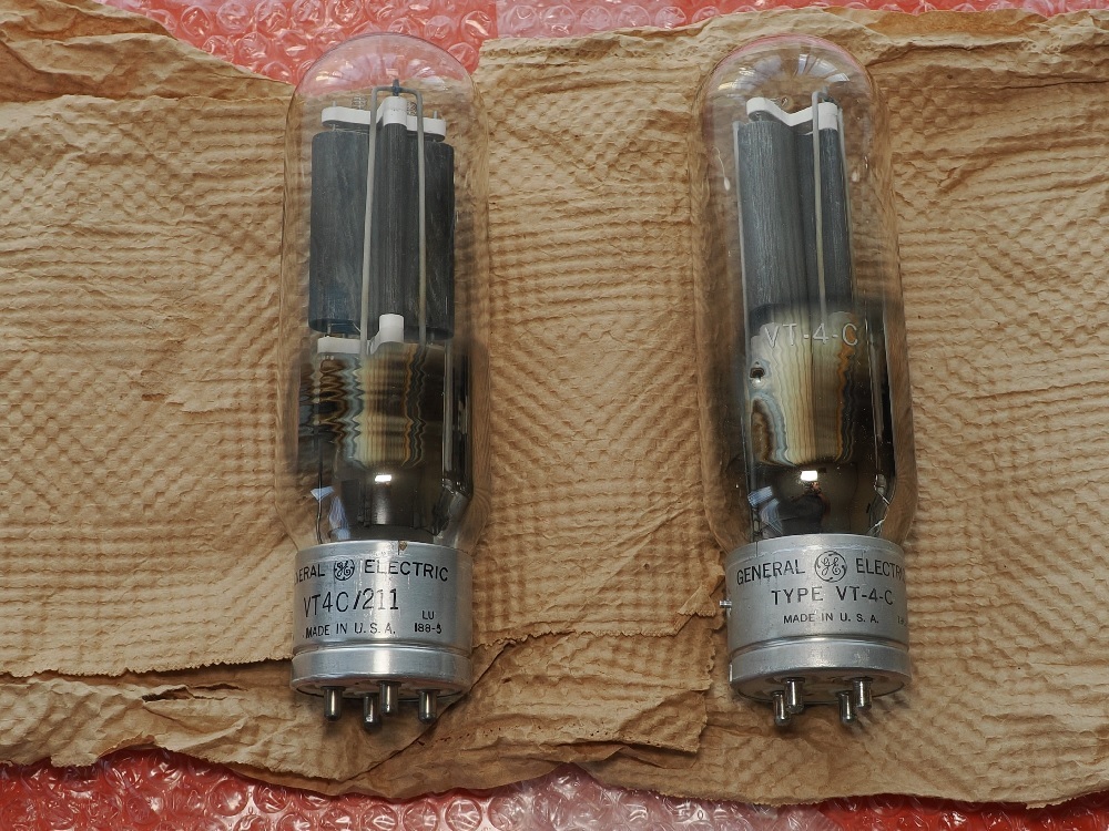 真空管 GE製 UV211/VT-4C ペア(2本) 中古品 真空管 - GE 公式 初めて作る直熱管アンプ VT 真空管 GE製 UV211/VT-4C ペア(2本) 中古品 真空管 - GE 公式 初めて作る直熱管アンプ VT