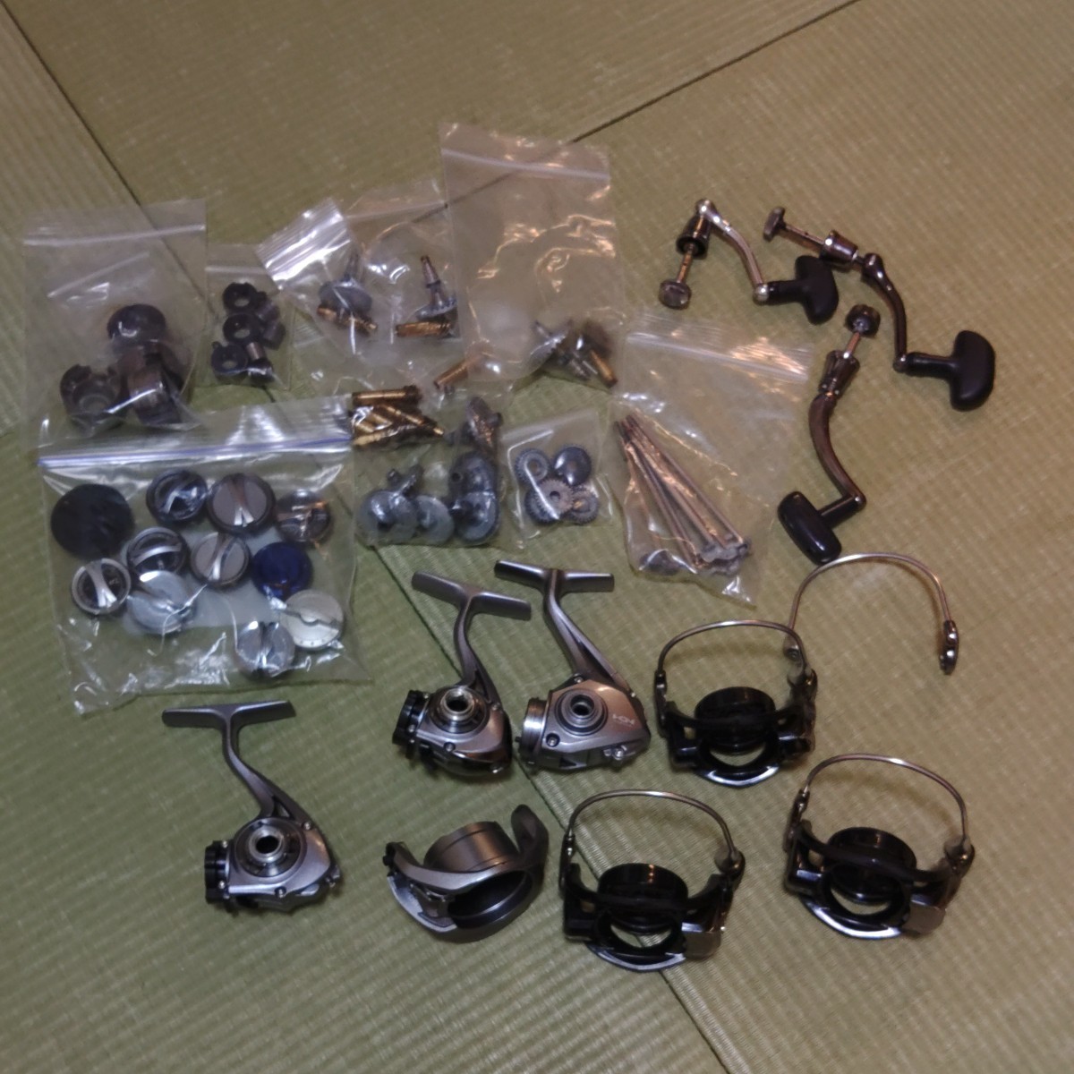 ダイワ、シマノ、スピニングリール、ジャンクパーツ