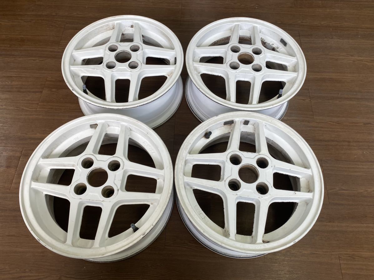 TOM'S トムス 井桁 14インチホイール 5.5J+38 4穴 PCD100 4本 当時物