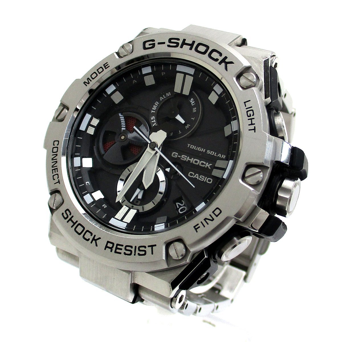 1円 カシオ G-SHOCK Gスチール デジアナ メンズ ソーラー GST-B100 