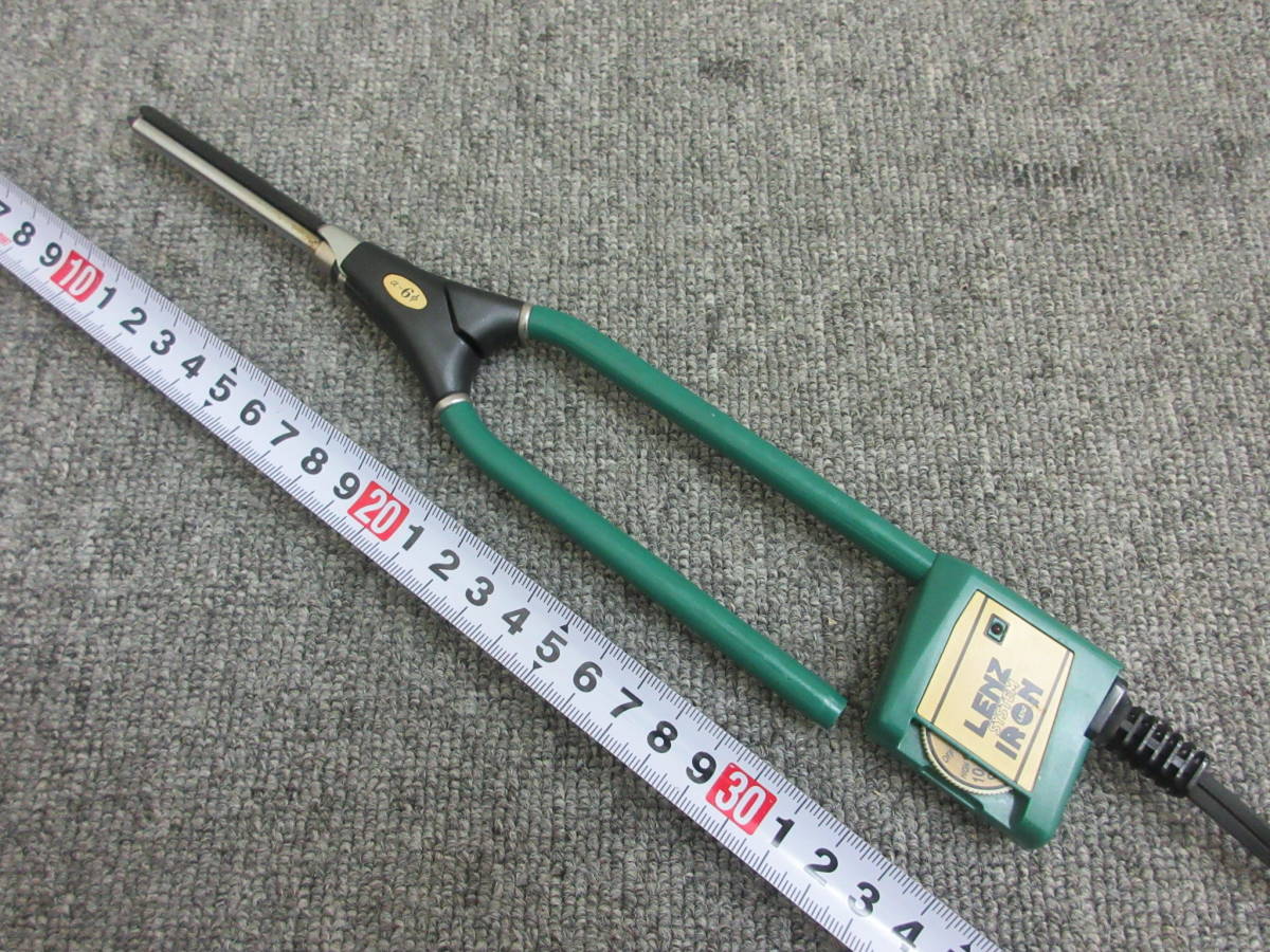 S【9-26】◎6 理容道具 LENZ レンツ システムアイロン 丸型 α-6Φ 加熱