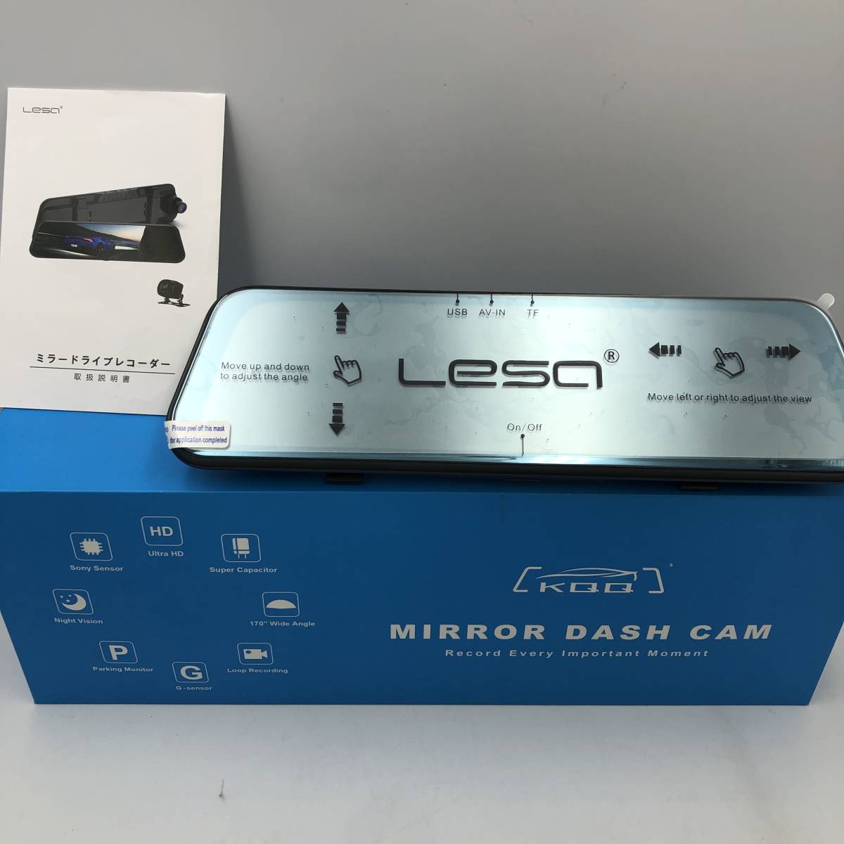 ミラー型 ドライブレコーダー : 前後カメラ Changer Premium＋SDカード 