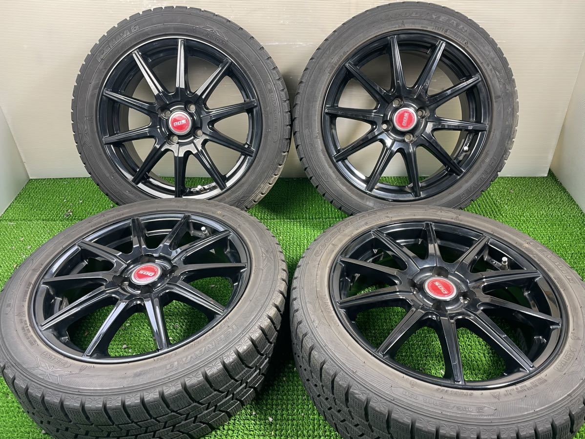 D.O.S 16インチ　6J +43 4穴/100 GOODYEAR ICENAVI6 185/55R16 83V 4本　アクア ヤリス フィット スイフト クロスビー
