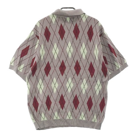 1円】SUPREME シュプリーム 半袖ニットポロシャツ 21AW Argyle Zip
