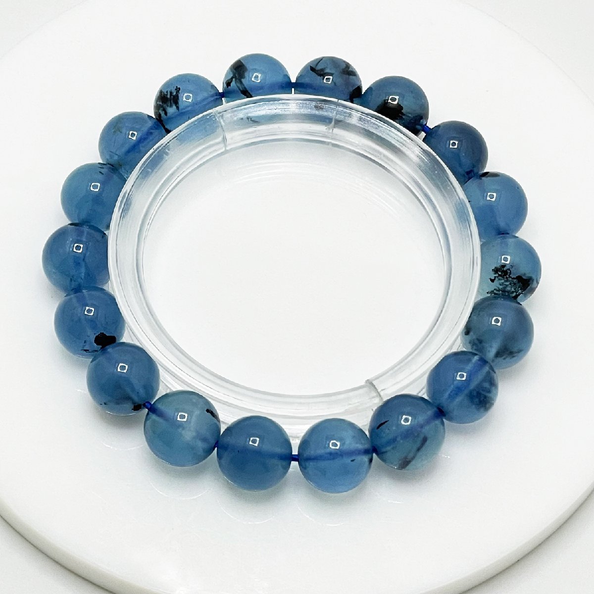 1001G355 高級 EU製 定価5万円★ブルーグリーンアクアマリン★パワーストーン ブレスレット 天然石 綺麗 お守り ギフト 11.0-11.6mm