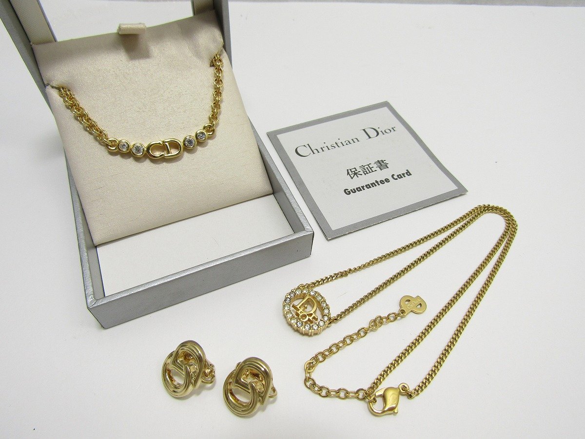 1円スタート Christian Dior クリスチャンディオール ネックレス 