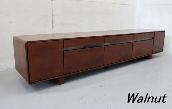 ■P423■美品■サンキ■ウォールナット■ODV210TVB■TVボード/TV台■天然杢/無垢■ナチュラルモダン■210cm幅■シンプル■