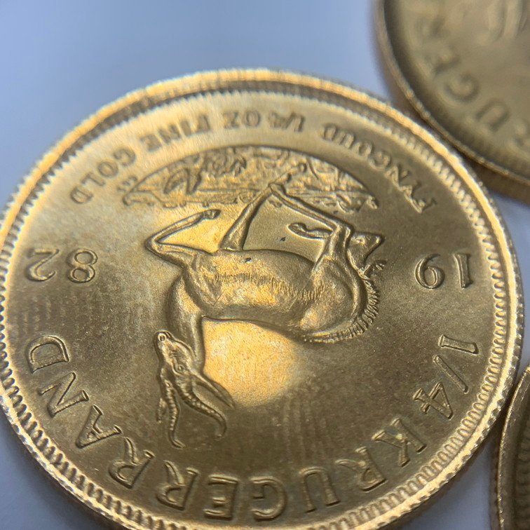 南アフリカ共和国 1984年 クルーガーランド金貨 1 4OZ 極美品 未使用 純金8 5g