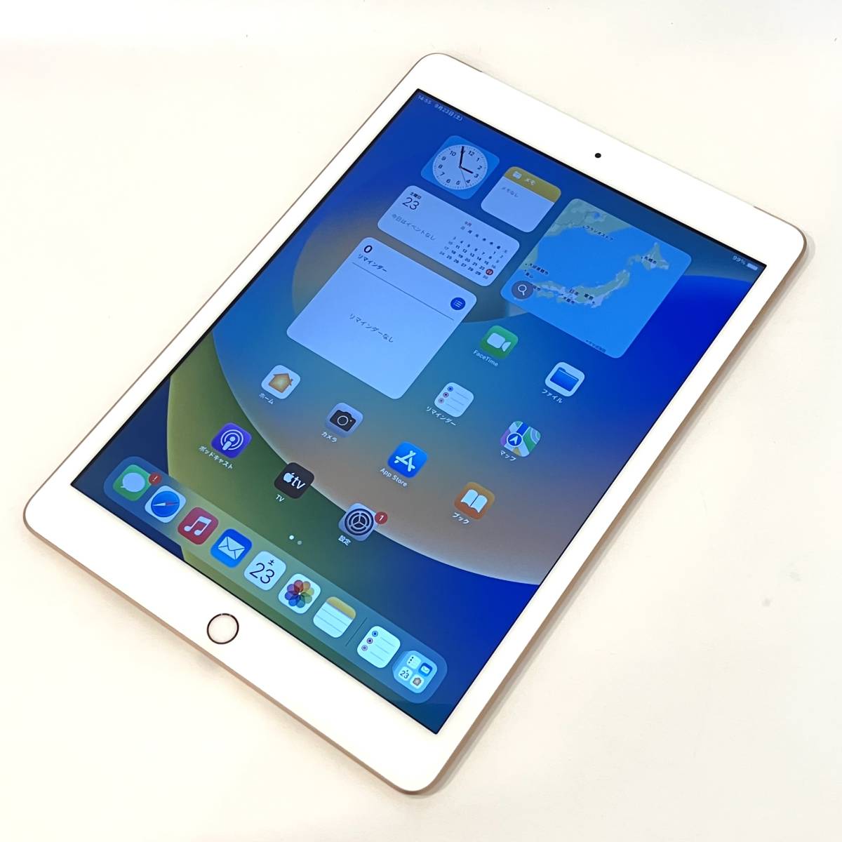 【中古 美品】SIMフリー 第8世代 iPad 8 Wi-Fi Cellular 32GB ゴールド MYMK2J/A Softbank版