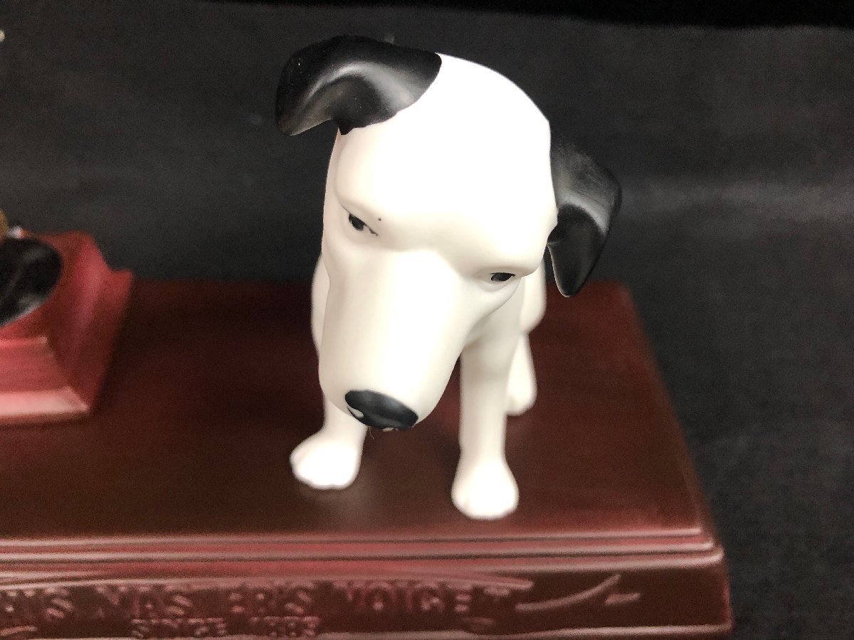 和の美】ビクター犬 蓄音機 置物 Victor ニッパー 犬 ビクター 陶器 3