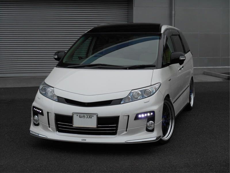 50・20エスティマ3型バンパーアドミスポットライトモデリスタエアロ付