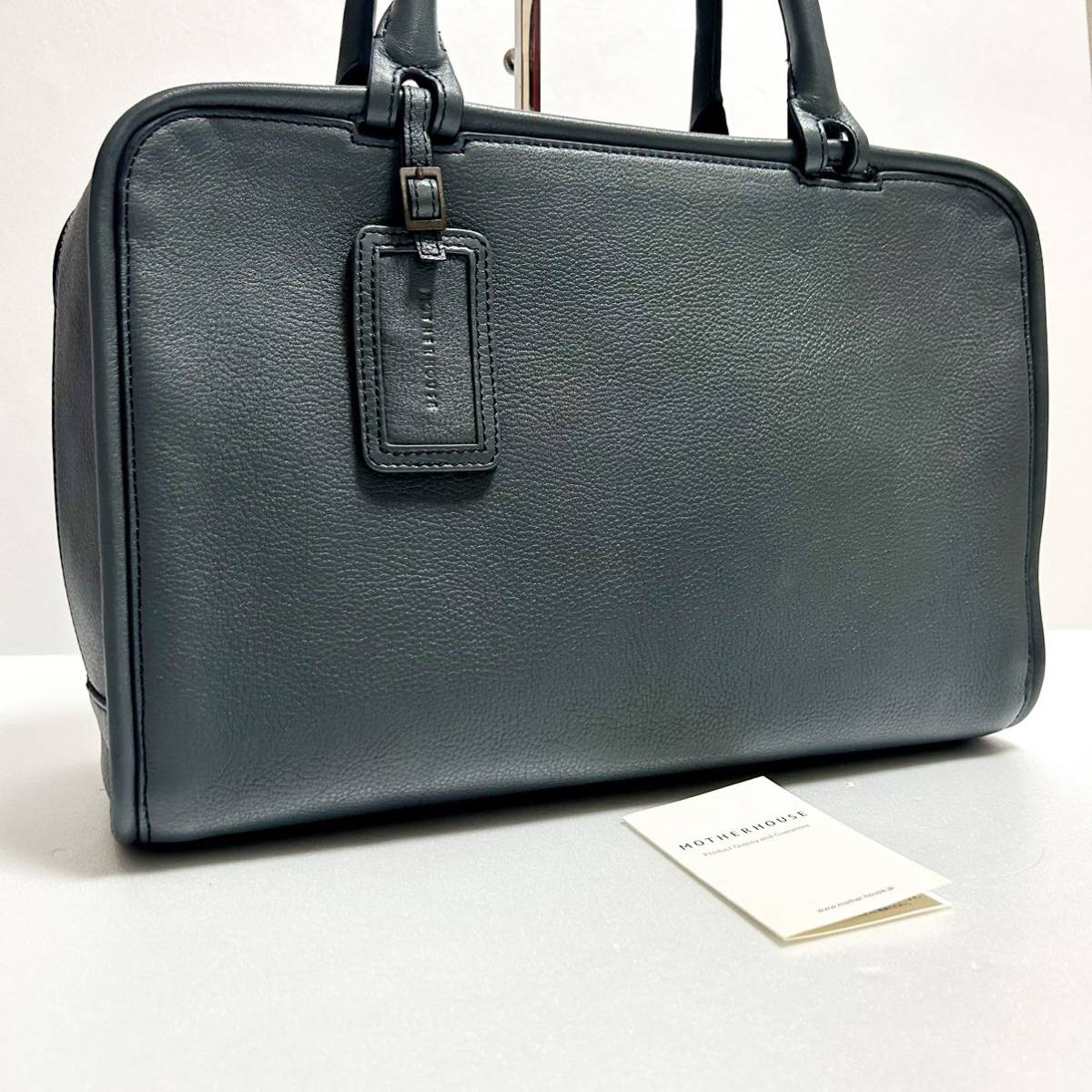 極美品 マザーハウス トートバッグ ビジネスバッグ レザー 花柄 