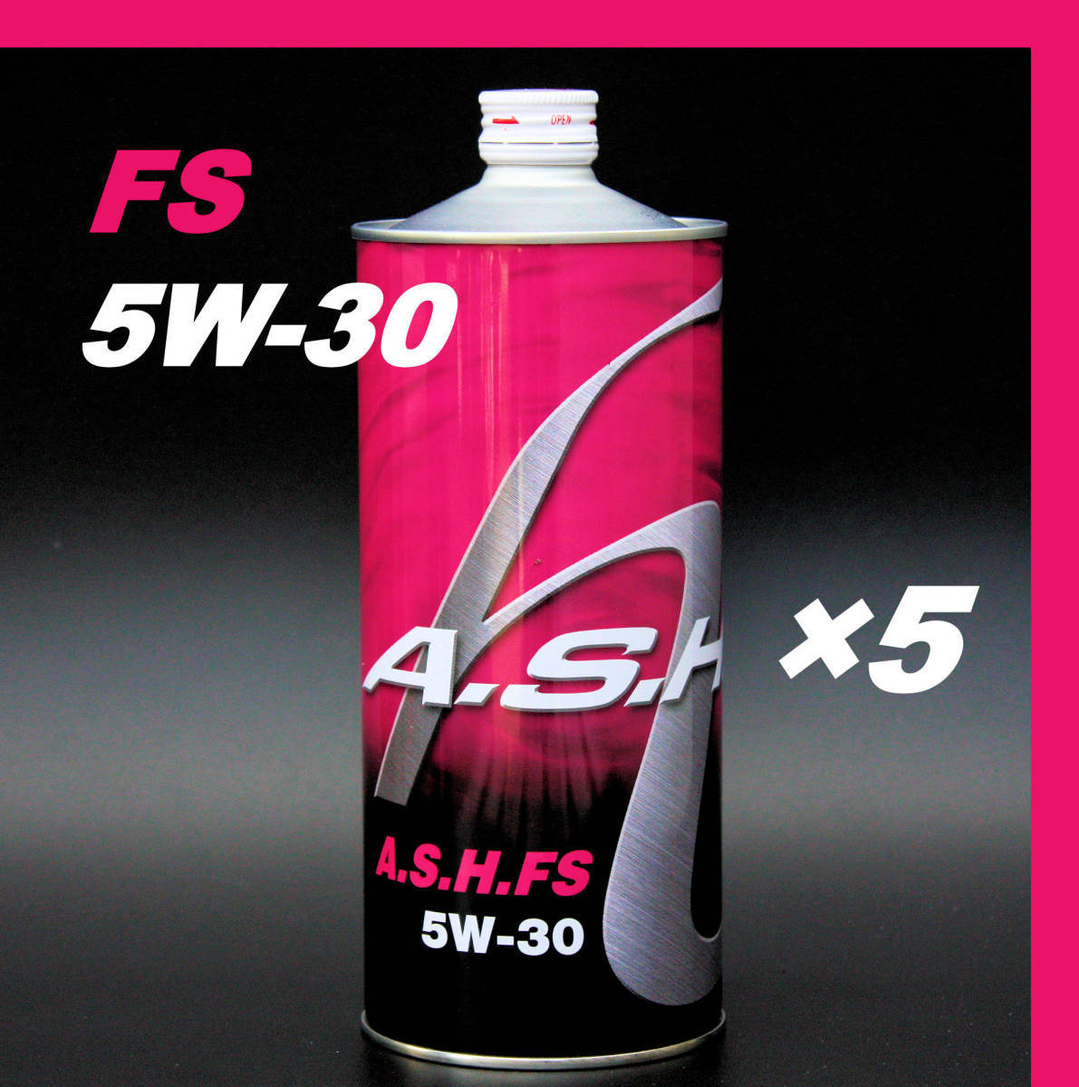 5本】 新品 アッシュ オイル ASH FS 5W-30 1L OIL ash 【公式通販】