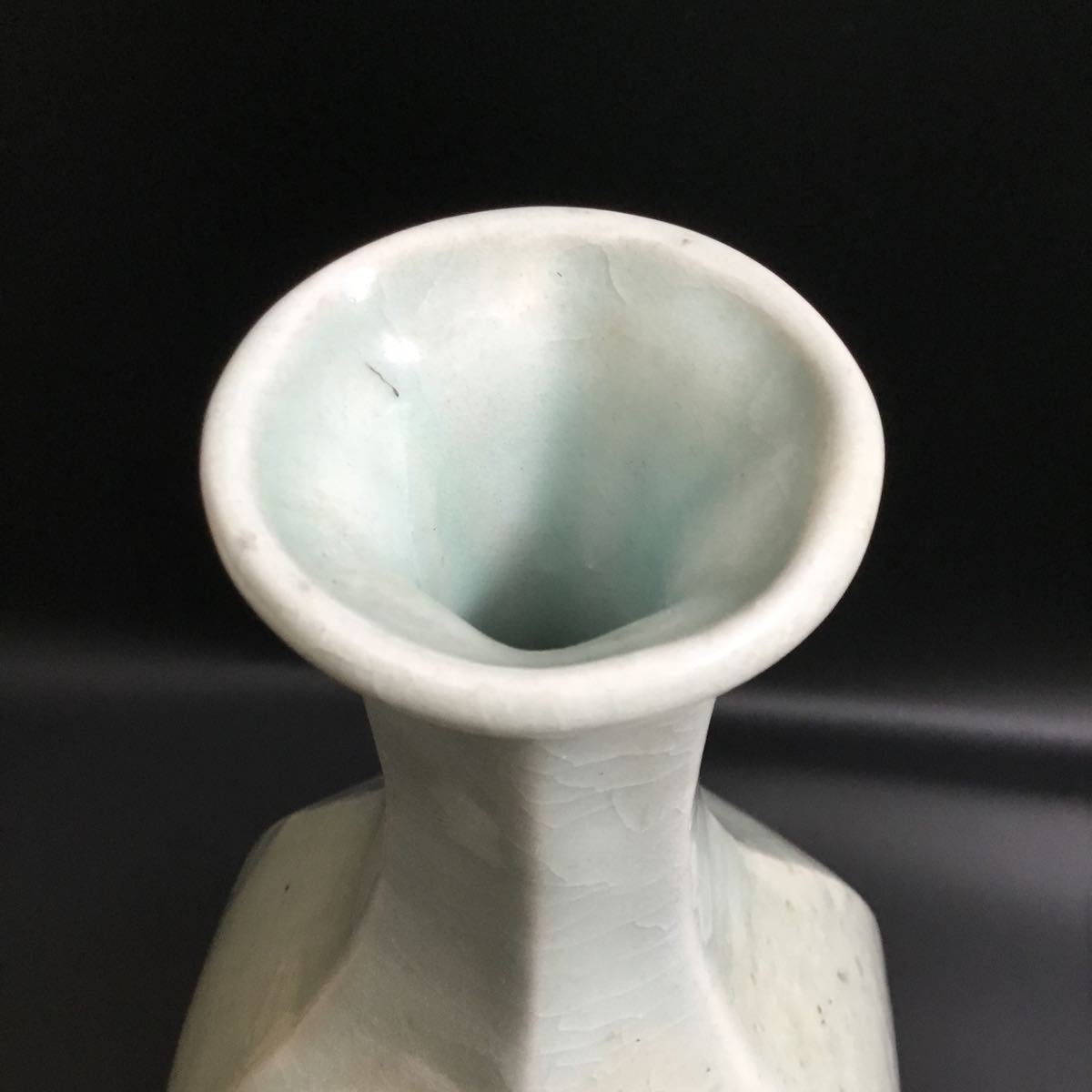 李朝　青華　染付　楼閣山水人物図　大瓶 大壺　高 約37.2cm　韓国古美術 李朝 青華 染付 楼閣山水人物図 大瓶 大壺 高 約37.2cm 韓国古美術 李