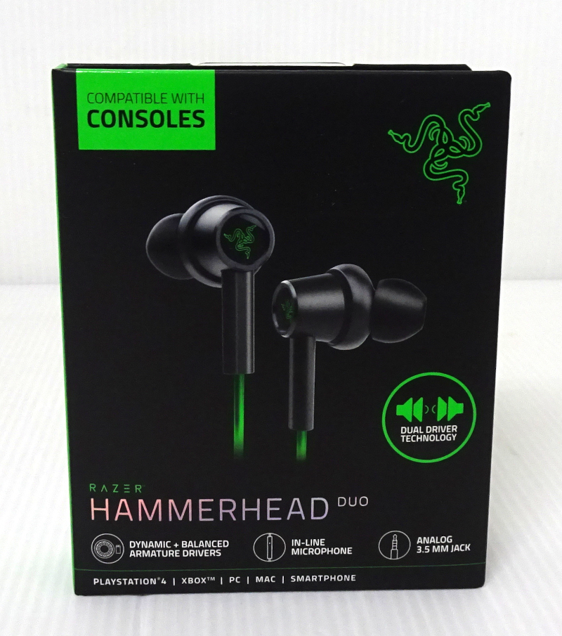 Razer Hammerhead Duo ゲーミングイヤホン RZ12-03030300-R3M1