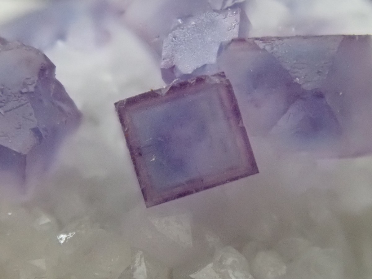 ヤオガンシャン フローライト&クォーツ 蛍石&水晶 原石 標本 Size65×32