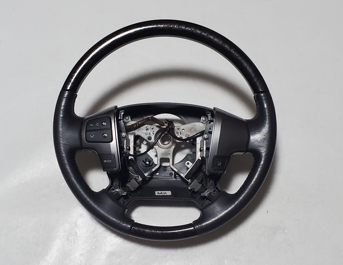 トヨタ ハイエース・TRH200 純正 スーパーGL/ダークプライム ステアリング/ハンドル ウッドレザー ステアリングスイッチ付 2018年 200系 トヨタ ハイエースバン スーパーGL 1.9万Km 3.4万Km ダークプライムII（2023年