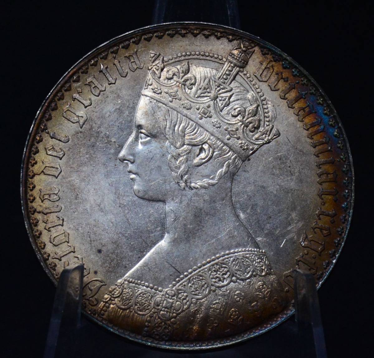 ヴィクトリア女王 イギリス 1847年 0 銀貨 ゴシッククラウン銀貨