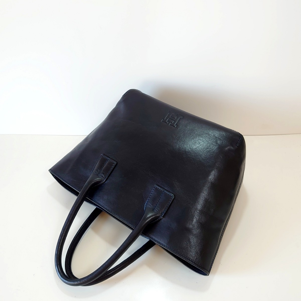 ☆超美品 ヒロフ HIROFU レザー トートバッグ ハンドバッグ Hロゴ