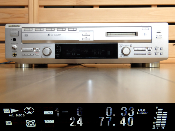 04 完動 専用リモコン SONY MXD-D5C 5連装CD+MDLP一体型デッキ TYPE-R
