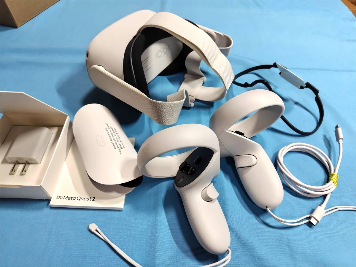 中古】 美品 メタクエスト2 (Meta Quest 2) 128GB ＋ 他社製 ヘッド 