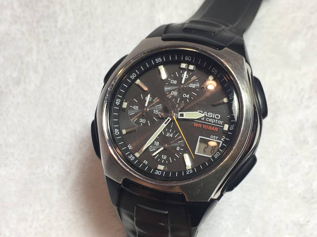 CASIO Wave Cepter 電波 ソーラー クロノグラフ WVQ-400 ウレタン 