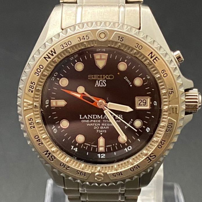 中10212 SEIKO AGS LANDMASTER 5M45-6A01 840195 セイコー 稼働品 自動巻き U60