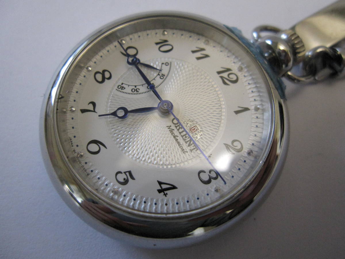 ORIENT DD00-C1-B 手巻き懐中時計 パワーリザーブ裏スケオリエント