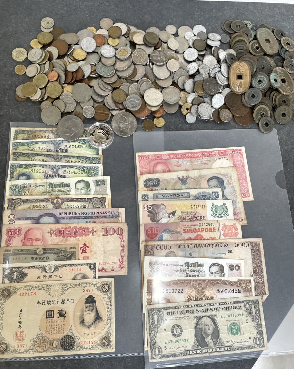 □Ｋ20031円～外国コイン 古銭 まとめ売り203グラム 【1836-58】激安1円スタート