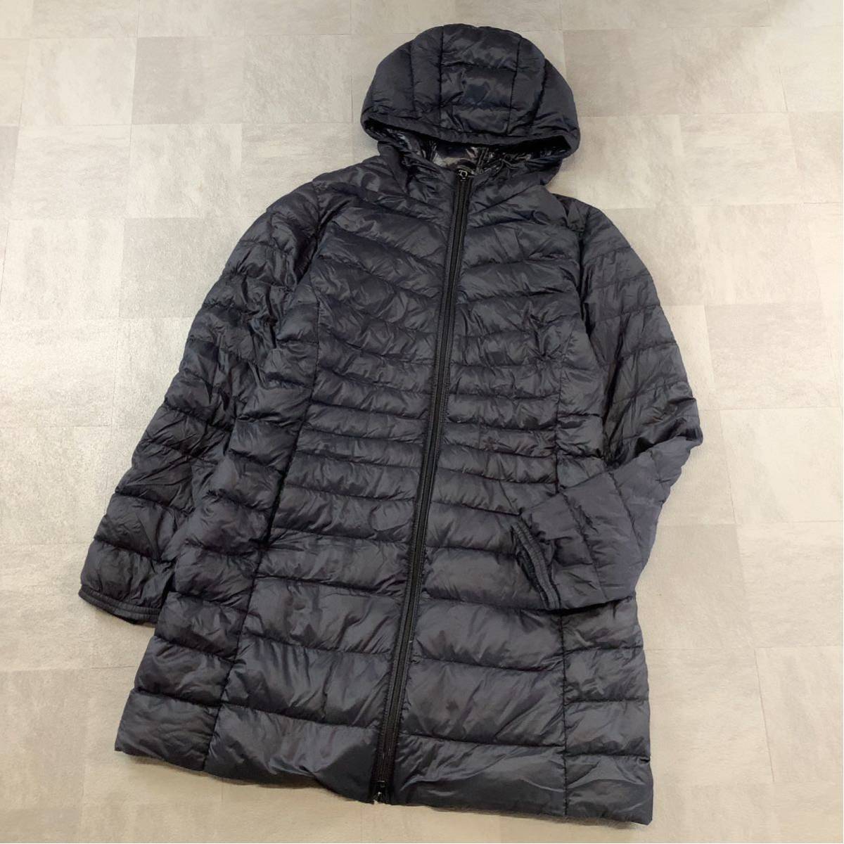 ユニクロ UNIQLO ウルトラライトダウンコート ロングコート レディース XLサイズ ブラック golf ゴルフウェア 軽量ダウン