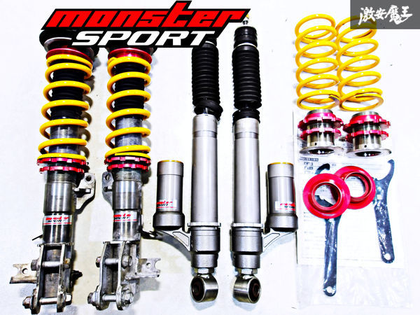 廃盤！激レア！抜けなし！MONSTER SPORT MXダンパー ZC32S スイフトスポーツ スイスポ 別体タンク ネジ式 車高調 1台分 モンスタースポーツ