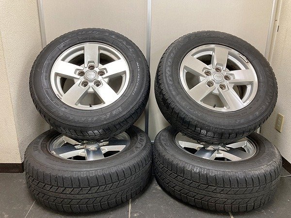 TSE95285KDR Jeep 純正ホイール 17×7.5J ET43.8 PCD127 GOODYEAR WRANGLER 245/65R17 4本セット 発送不可 東京都小平市