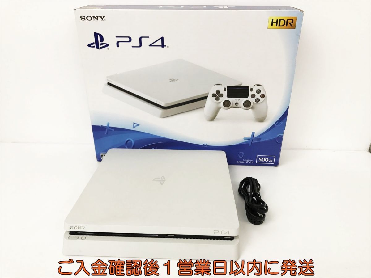 【1円】PS4 本体/箱 セット 500GB ホワイト SONY PlayStation4 CUH-2200A 動作確認済 プレステ4 DC07-412jy/G4