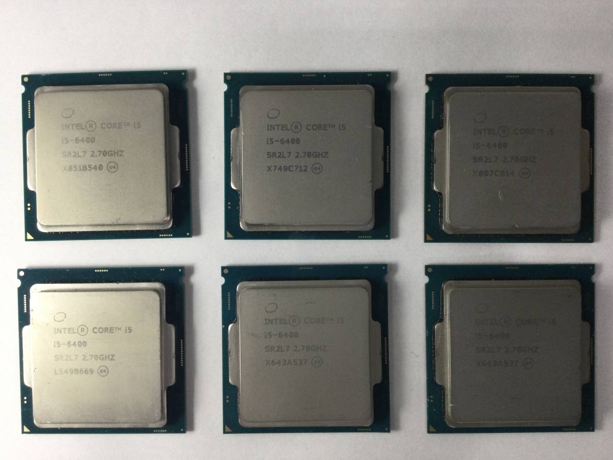 【52】intel - CPU 6枚セット まとめ売り i5-6400 中古 動作確認