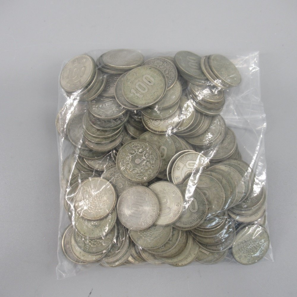 鳳凰・稲穂・東京五輪 100円銀貨 257枚まとめ 総重量:約0.74kg 百円 稲