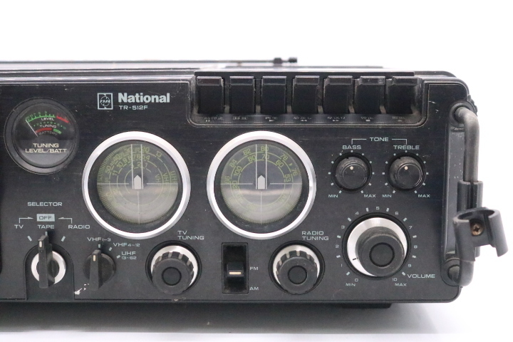ト石 昭和レトロ National ナショナル テレビ付き ラジカセ TR-512F IC