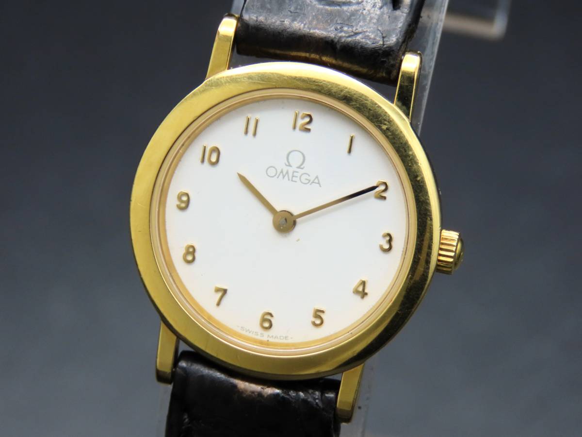 1円～/OMEGA/オメガ/Deville/デビル/デイト/SWISS MADE/ゴールド 