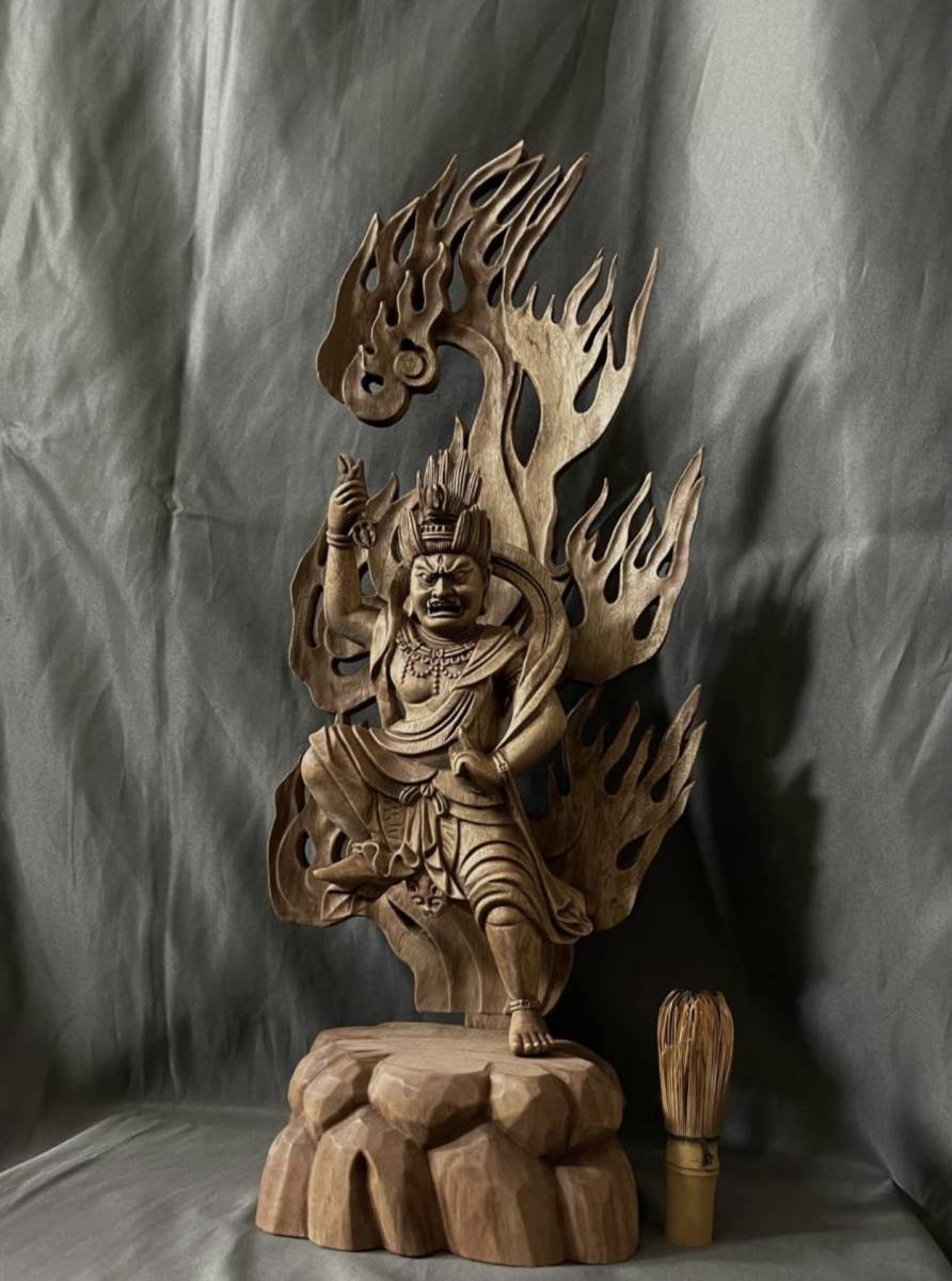 井波彫刻 総楠製 仏教工芸品 極上彫 木彫仏像 Yahoo!オークション 大型