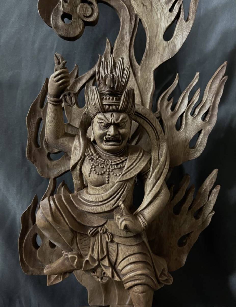井波彫刻 総楠製 仏教工芸品 極上彫 木彫仏像 Yahoo!オークション 大型