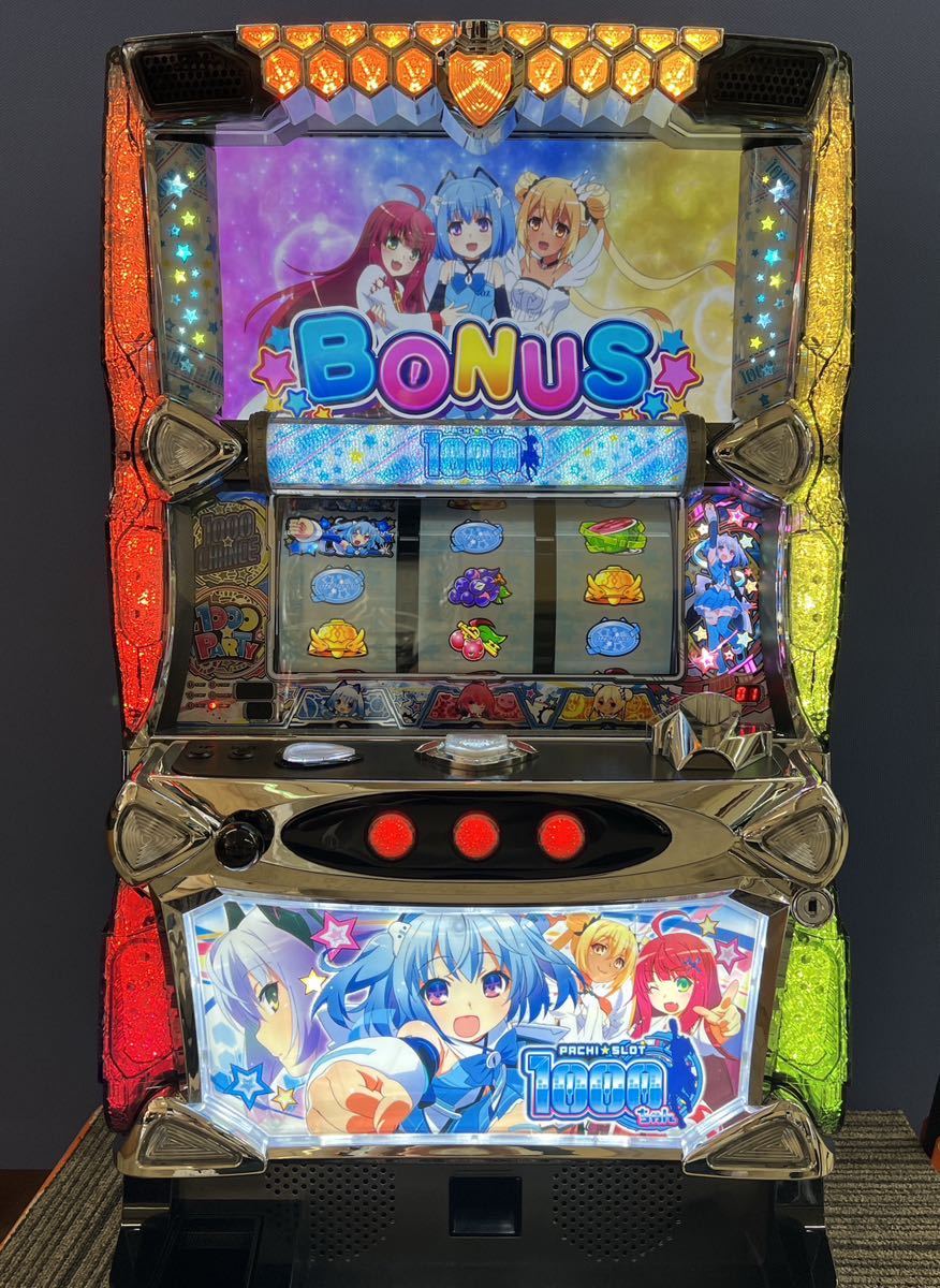 スロット 1000ちゃん 実機 スマスロ遊技用ユニット取り付け済み LB1000