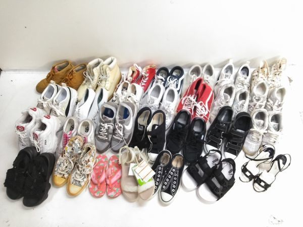 ◇レディース 靴 まとめ 28足 シューズ サンダル ニューバランス ティンバー アディダス コンバース ナイキ 23～25.5㎝ 1016B2J @140 ◇