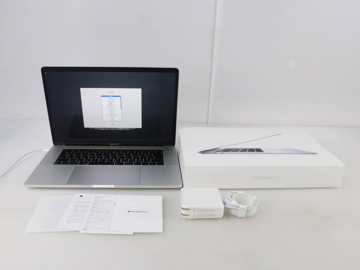 1円～★通電のみ★Apple アップル MacBook Pro 15.4インチ MR962J/A シルバー A1990 2.2GHz 6コア Intel Core i7 16GB 256GB Q295