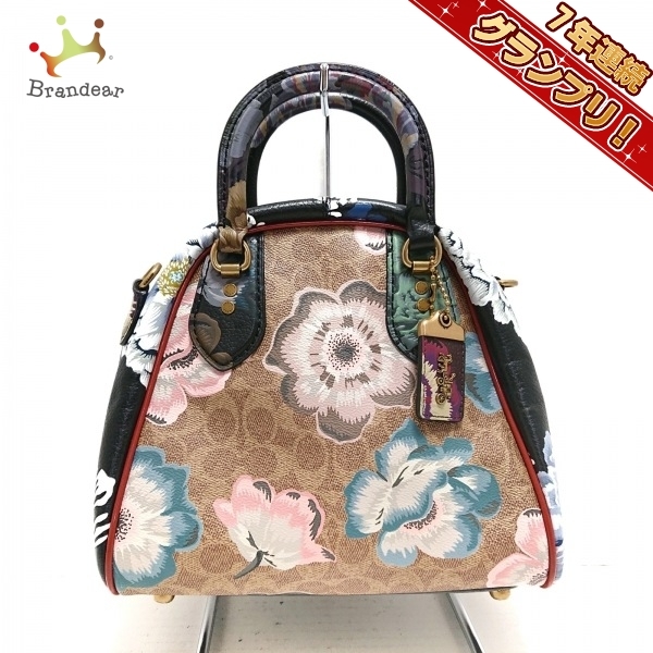 コーチ COACH ハンドバッグ 78458 カフェ ファセット レザー×PVC(塩化