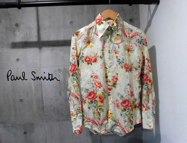 超希少 未使用級 最高級オーダー ポールスミス 薔薇 花柄 3ピース 総柄 総裏 極美品 ポールスミス 薔薇 花柄 3ピース セットアップ 総裏 ドット LX
