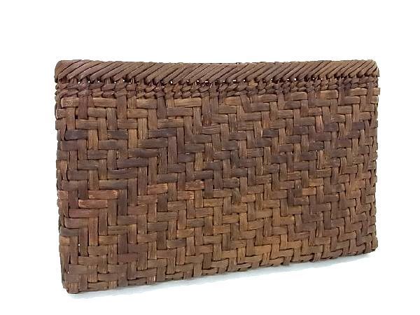 1円 □極美品□ 山ぶどう 国産 手編み ハンドメイド かごバッグ