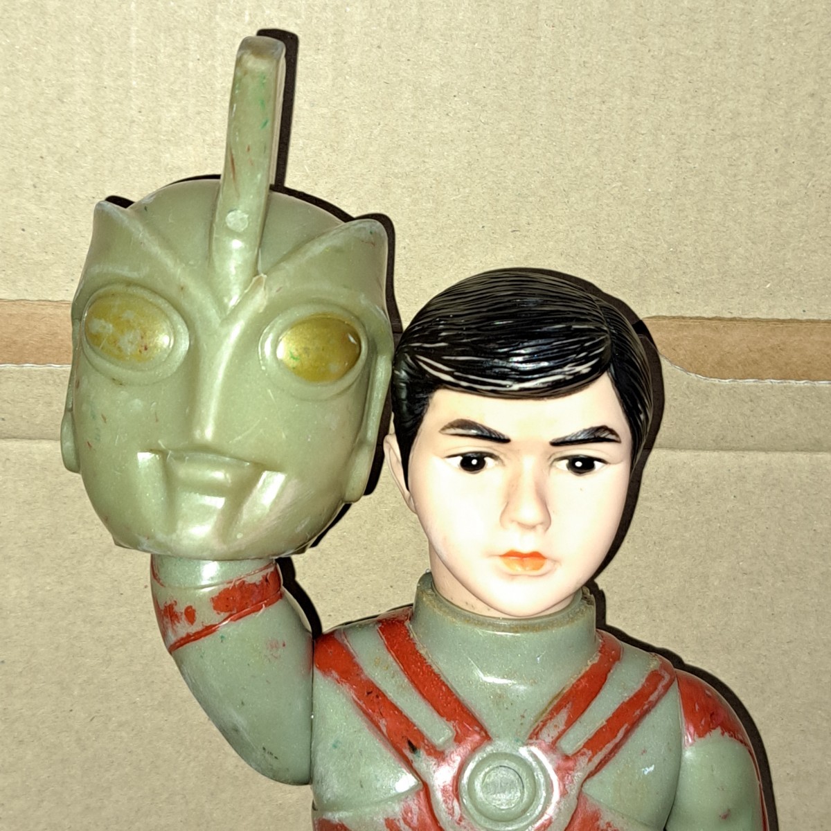 ブルマァク 当時物 ウルトラマンA ソフビ 面取れ - ウルトラマンエース 