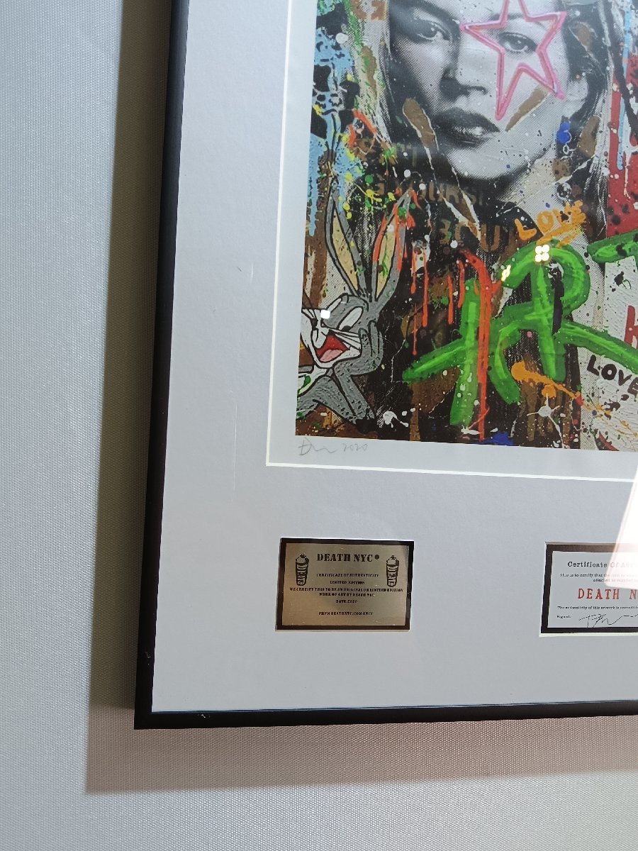 額込 世界限定100枚DEATH NYC アートポスター 現代アート 101 額込 世界