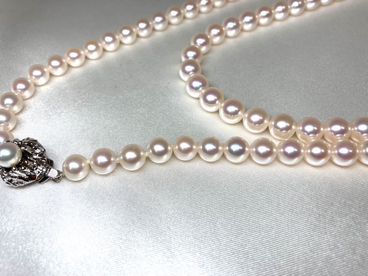 K14 本真珠 ピンク パール ロング ネックレス 14金 本真珠 オーバル ピンク パール ロング 2連 ネックレス シルバー金具 3