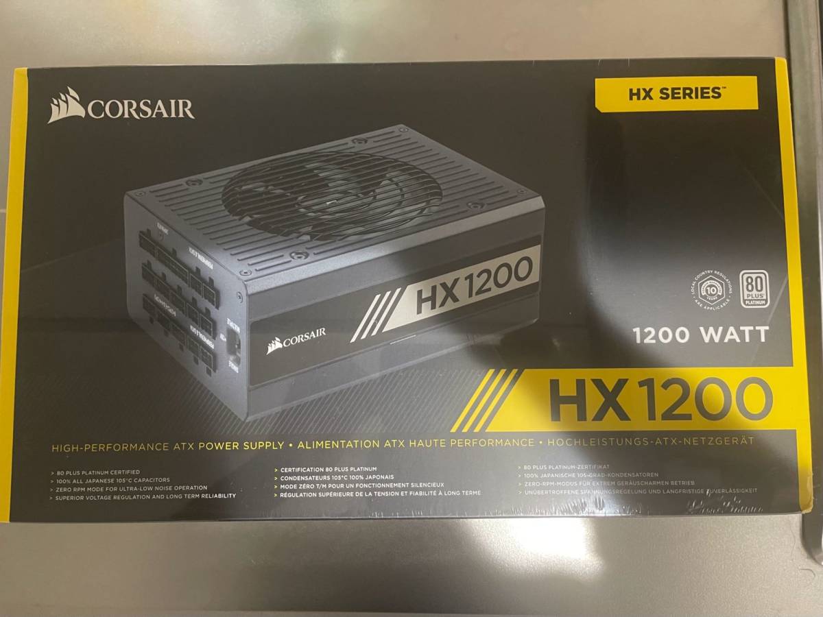 CORSAIR HX1200 1200W PC電源ユニット [80PLUS PLATINUM] 未使用品 未 