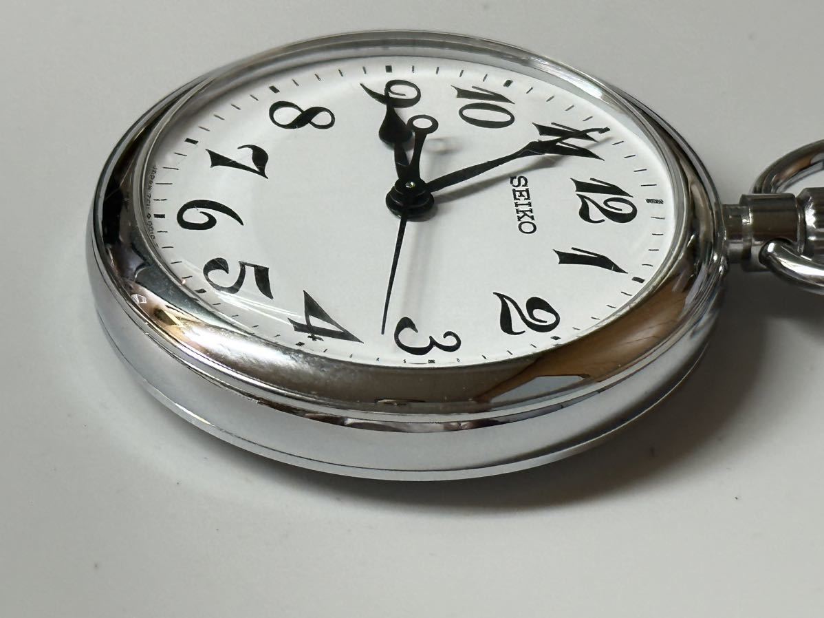 1円〜☆懐中時計 SEIKO セイコー 7C11-0010 クォーツ 動作品
